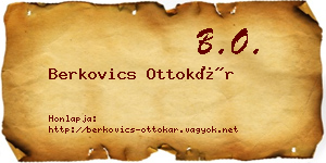Berkovics Ottokár névjegykártya